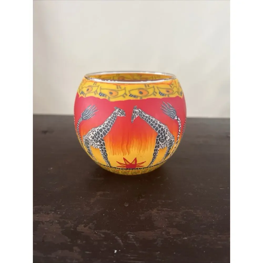 Leuchtglas Giraffe/Safari German Tealight Candle Holder, Hellmann-Versand